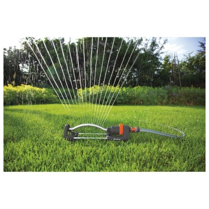 Arroseur oscillant Aqua S - GARDENA - Surface 220m² - Portée 17m max - Résistant UV et gel - Garantie 5 ans