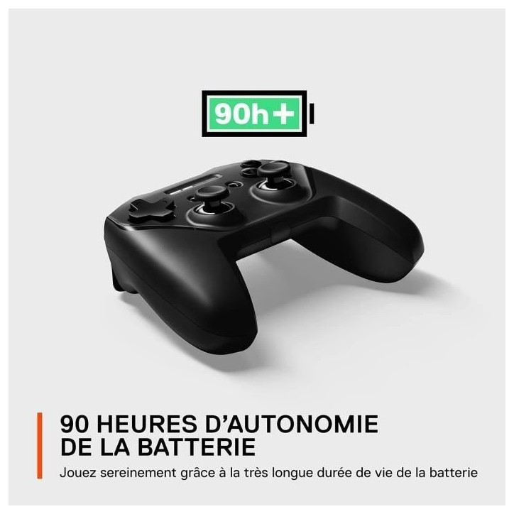 Manette de jeu sans fil - STEELSERIES - Stratus + - Pour Android™ et Chromebook - Noir