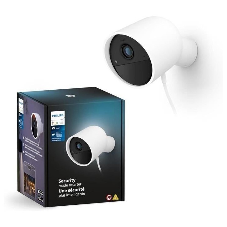 Caméra filaire - Philips Hue - Secure - HD 1080P - Intérieure ou extérieure - Contrôle avec une seule application - Blanc Caméra filaire - Philips Hue - Secure - HD 1080P - Intérieure ou extérieure - Contrôle avec une seule application - Blanc