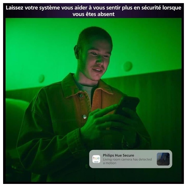 Caméra filaire avec support de bureau - Philips Hue - Secure - HD 1080P - Intérieure ou extérieure - Noir Caméra filaire avec support de bureau - Philips Hue - Secure - HD 1080P - Intérieure ou extérieure - Noir
