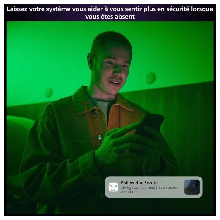 Caméra sans fil - Philips Hue - Secure - HD 1080P - Intérieure ou extérieure - Contrôle avec une seule application - Blanc Caméra sans fil - Philips Hue - Secure - HD 1080P - Intérieure ou extérieure - Contrôle avec une seule application - Blanc