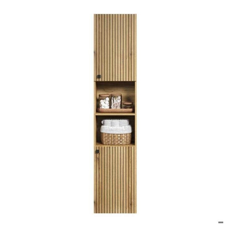 PureBliss armoire haute pour salle de bain chene décor. PureBliss armoire haute pour salle de bain chene décor.