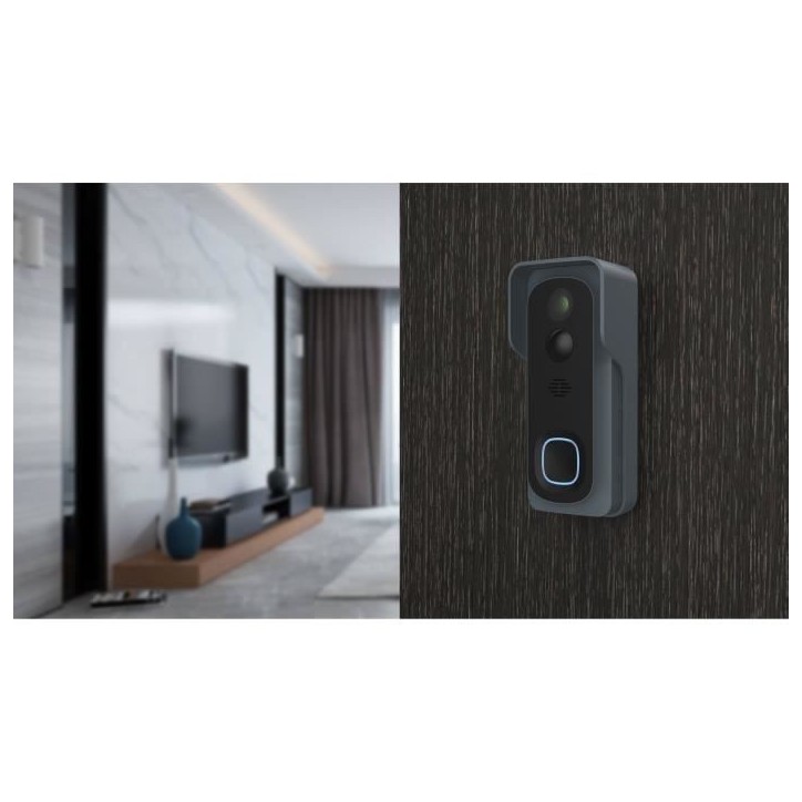 Kit Sonnette connectée - LINK2HOME - Wi-Fi - Audio bidirectionnel - Carillon sans fil - SD 8 Go Kit Sonnette connectée - LINK2HOME - Wi-Fi - Audio bidirectionnel - Carillon sans fil - SD 8 Go