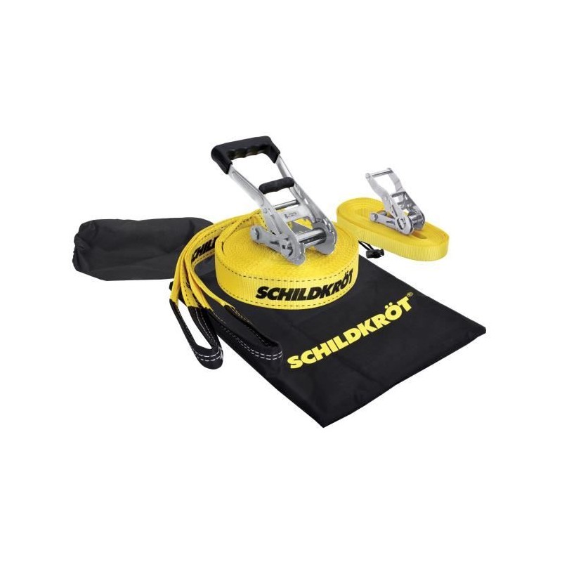 Slackline - SCHILDKROT - 15 m de long x 5 cm de large - Cliquet en m Slackline - SCHILDKROT - 15 m de long x 5 cm de large - Cliquet en m