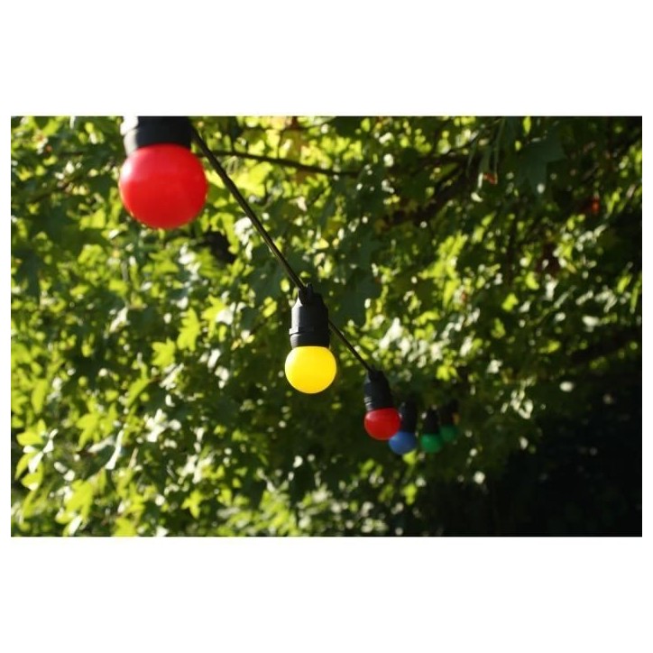 Guirlande - Colorado - 5 m - Ampoules colorées - Noir Guirlande - Colorado - 5 m - Ampoules colorées - Noir