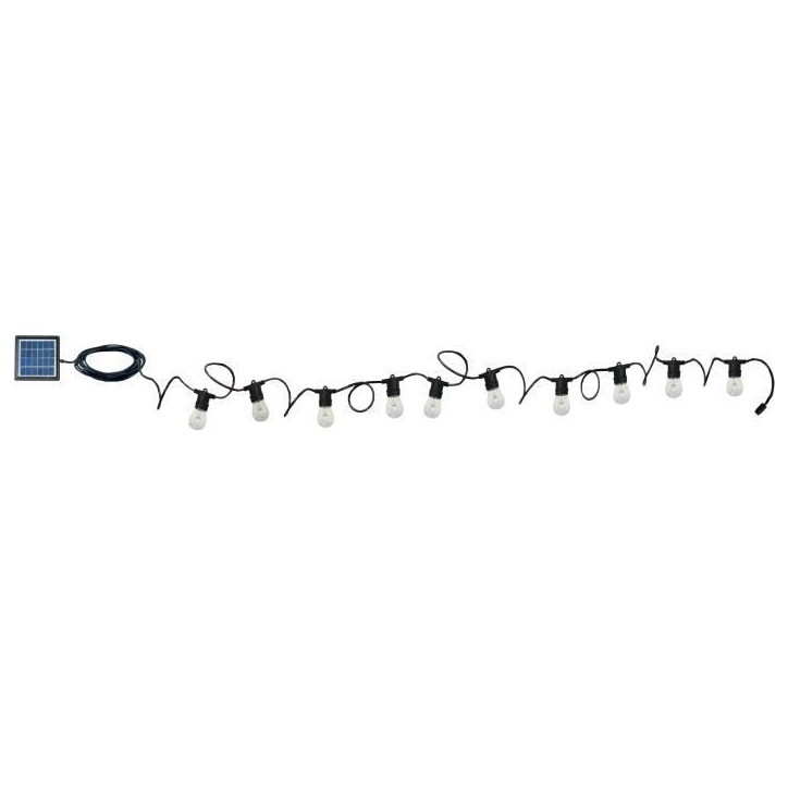 Guirlande solaire - Rio Color - 5 m - Noir