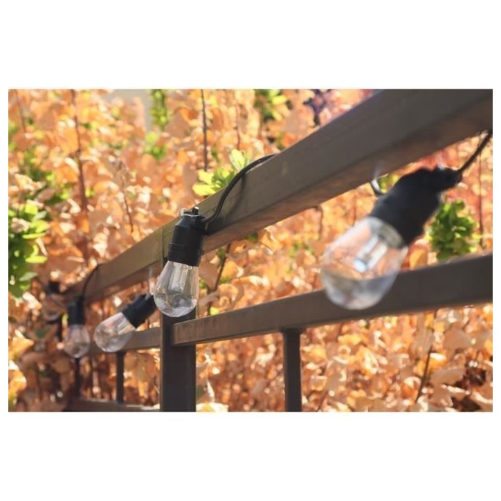 Guirlande solaire - Rio Color - 5 m - Noir