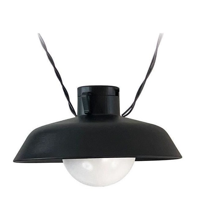 Guirlande solaire - Luna - 5 m - Noir - 10 ampoules - 50 lumens - Rechargeable USB Guirlande solaire - Luna - 5 m - Noir - 10 ampoules - 50 lumens - Rechargeable USB