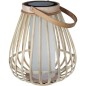 Lampe solaire - Marta - Beige - Bambou naturel - Eclairage effet flamme - Recharge USB et solaire