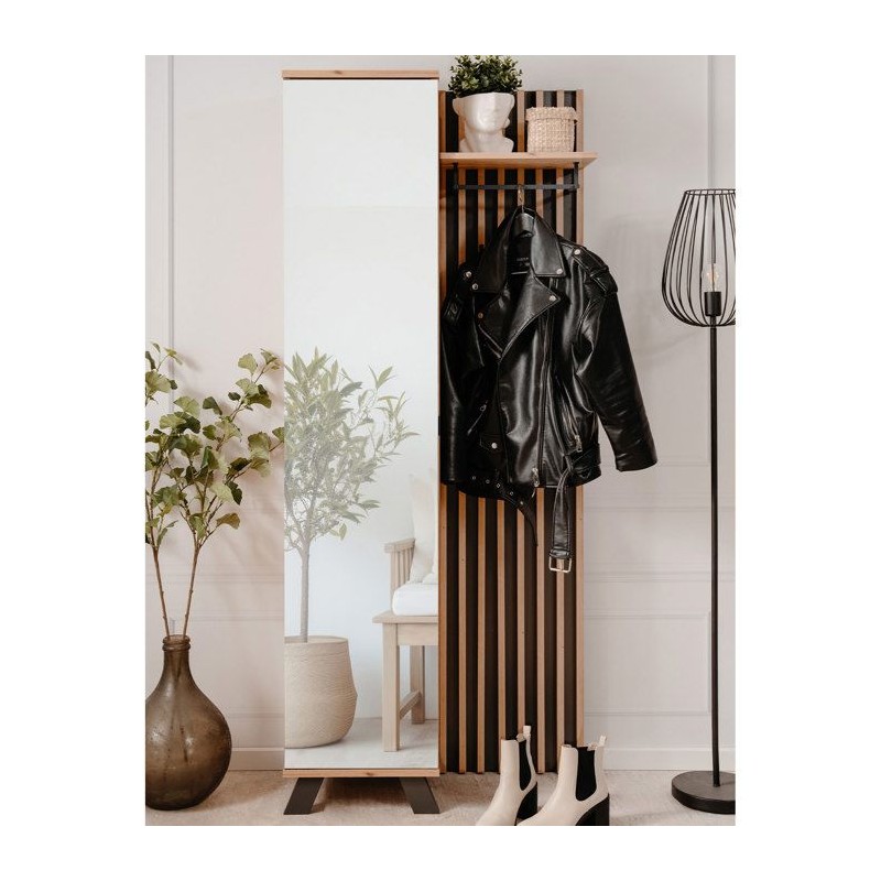 Vestiaire 1 porte 80x37x189,6 cm décor chene - MEDAN