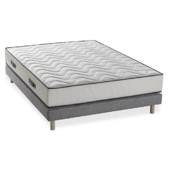 Ensemble Matelas + Sommier 140x190 cm - Mousse - 25 cm - DEKO DREAM HOTEL Seasons