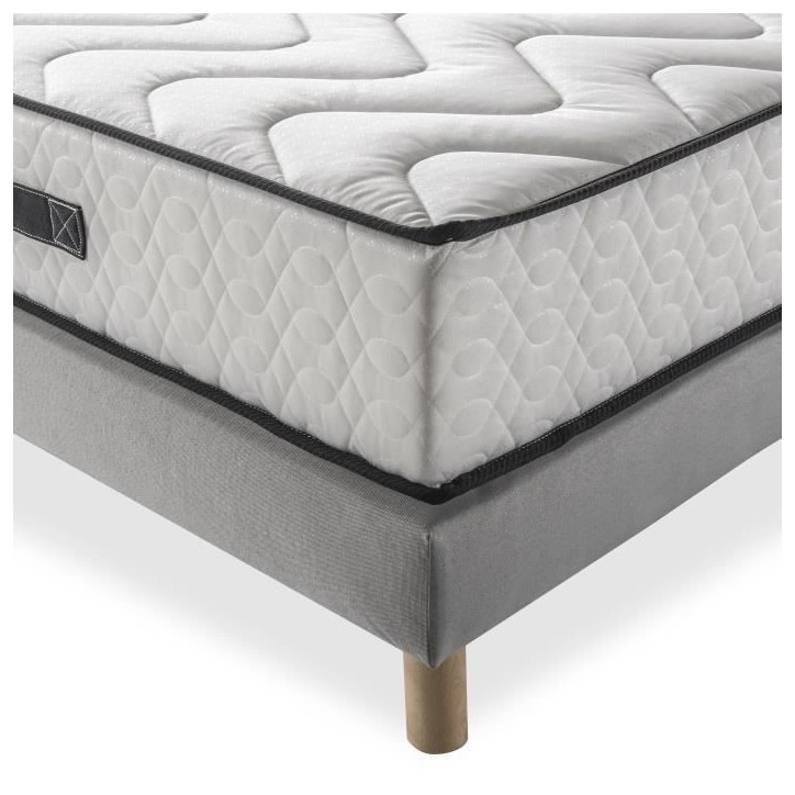 Ensemble Matelas + Sommier 140x190 cm - Mousse - 25 cm - DEKO DREAM HOTEL Seasons