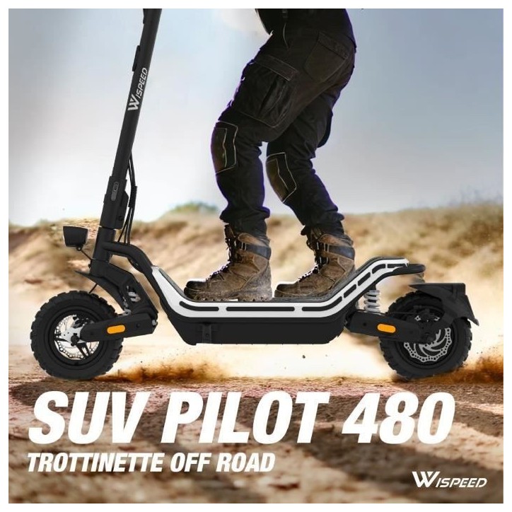 Trottinette électrique - WISPEED - SUVPILOT 480 - 900 W max - 10'' - 18Ah 48 V Trottinette électrique - WISPEED - SUVPILOT 480 - 900 W max - 10'' - 18Ah 48 V