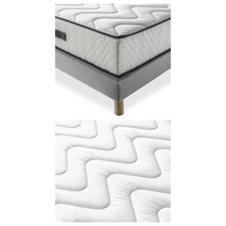 Ensemble Matelas + Sommier 140x190 cm - Mousse - 25 cm - DEKO DREAM HOTEL Seasons