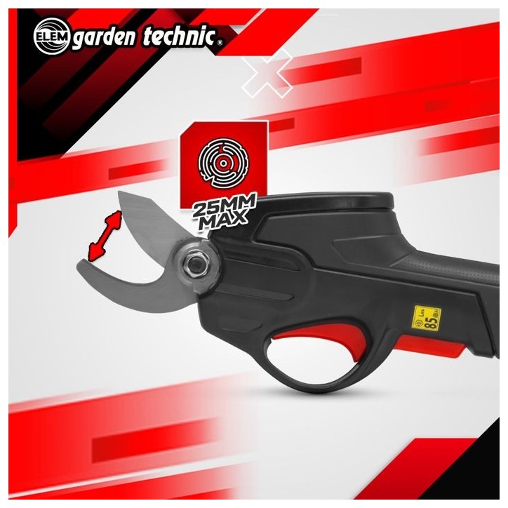 Sécateur rechargeable - ELEM - CS7.2VLI-24I - 7.2V lithium