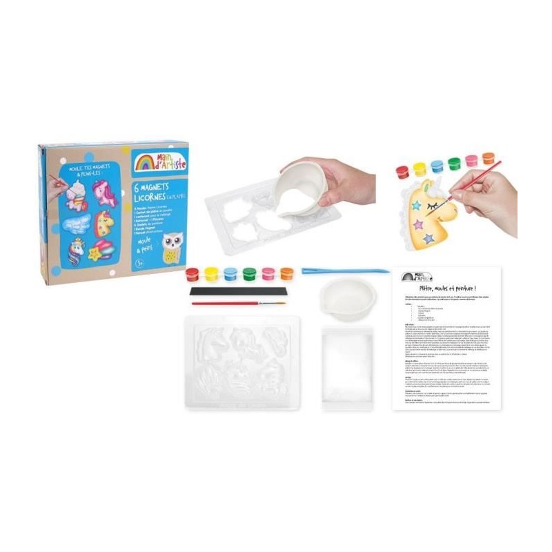 Kit de création de magnets Licorne - Loisir Créatif - MAIN D'ARTISTE Kit de création de magnets Licorne - Loisir Créatif - MAIN D'ARTISTE