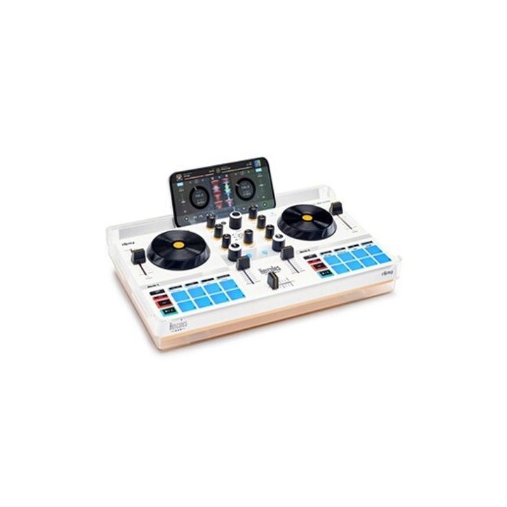 HERCULES DJ CONTROL MIX ULTRA - Contrôleur DJ Bluetooth pour Smartphone (iOS et Android) - Sans fil