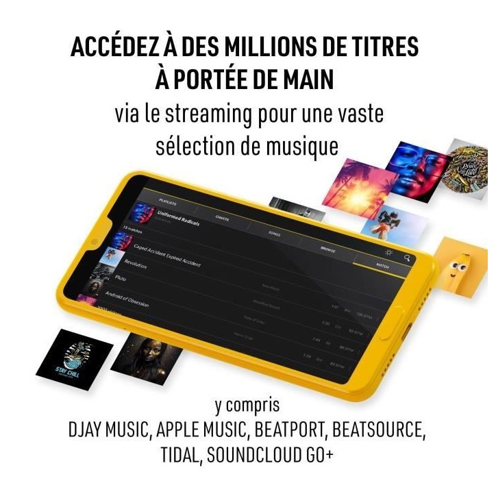 HERCULES DJ CONTROL MIX ULTRA - Contrôleur DJ Bluetooth pour Smartphone (iOS et Android) - Sans fil