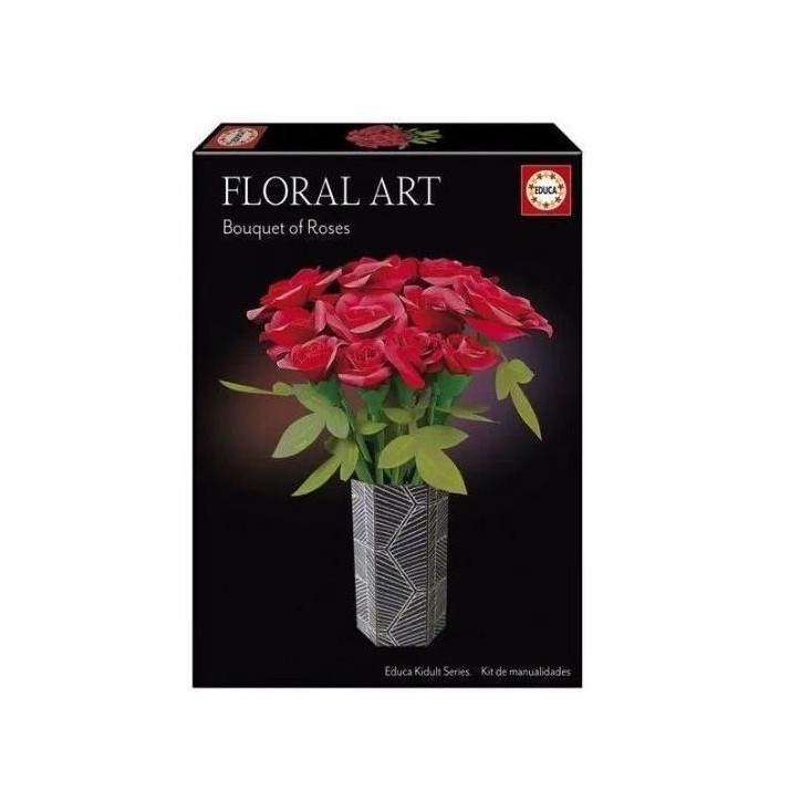 Kit créatif - EDUCA - Floral Art Bouquet de Roses - Création de roses en papier sans colle - Des 14 ans Kit créatif - EDUCA - Floral Art Bouquet de Roses - Création de roses en papier sans colle - Des 14 ans