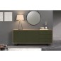 Buffet bas - SENTRA - Vert foncé - 2 portes, 3 tiroirs - 124 x 40 x 136 cm - TRENDTEAM
