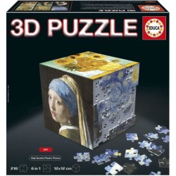 Puzzle 3D - EDUCA - Cube Art - 216 Pieces - 6 Puzzles de 36 Pieces - D