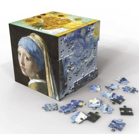 Puzzle 3D - EDUCA - Cube Art - 216 Pieces - 6 Puzzles de 36 Pieces - Défi Ludique 8 Ans + (20123)