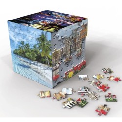 Puzzle 3D - EDUCA - Cube Voyage - 216 Pieces - 6 Puzzles de 36 Pieces