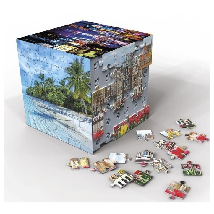 Puzzle 3D - EDUCA - Cube Voyage - 216 Pieces - 6 Puzzles de 36 Pieces - Défi Ludique 8 Ans + (20124) Puzzle 3D - EDUCA - Cube Voyage - 216 Pieces - 6 Puzzles de 36 Pieces - Défi Ludique 8 Ans + (20124)