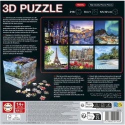 Puzzle 3D - EDUCA - Cube Voyage - 216 Pieces - 6 Puzzles de 36 Pieces