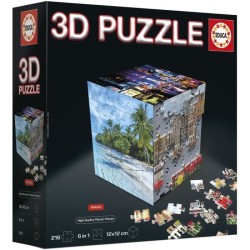Puzzle 3D - EDUCA - Cube Voyage - 216 Pieces - 6 Puzzles de 36 Pieces