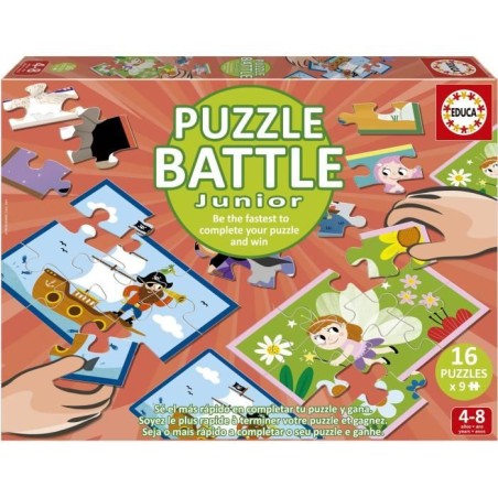 Puzzle - EDUCA - Battle Jr Fantasy - 16 puzzles - Theme fantastique -