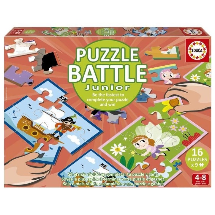 Puzzle - EDUCA - Battle Jr Fantasy - 16 puzzles - Theme fantastique - Pour enfants a partir de 4 ans Puzzle - EDUCA - Battle Jr Fantasy - 16 puzzles - Theme fantastique - Pour enfants a partir de 4 ans