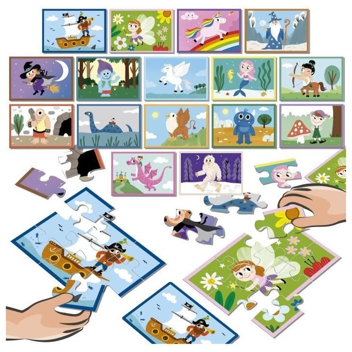 Puzzle - EDUCA - Battle Jr Fantasy - 16 puzzles - Theme fantastique - Pour enfants a partir de 4 ans Puzzle - EDUCA - Battle Jr Fantasy - 16 puzzles - Theme fantastique - Pour enfants a partir de 4 ans