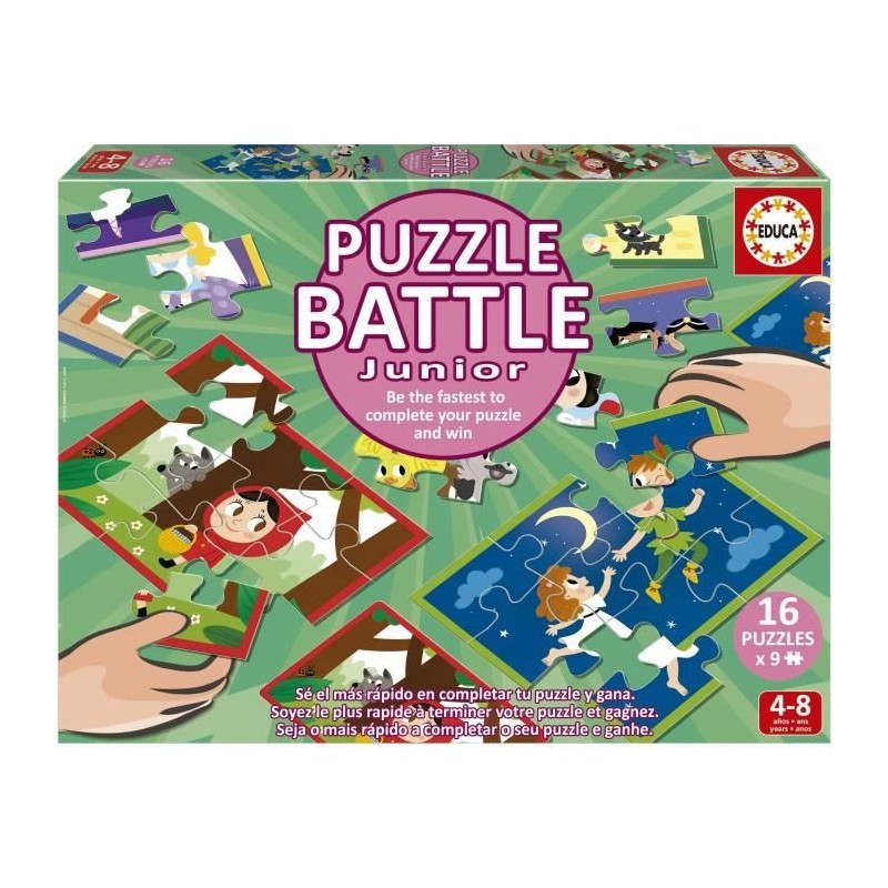 Puzzle - EDUCA - Battle Jr Contes - 16 puzzles Puzzle - EDUCA - Battle Jr Contes - 16 puzzles