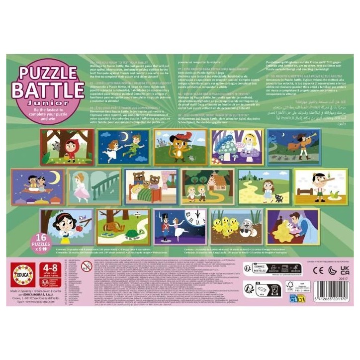 Puzzle - EDUCA - Battle Jr Contes - 16 puzzles Puzzle - EDUCA - Battle Jr Contes - 16 puzzles