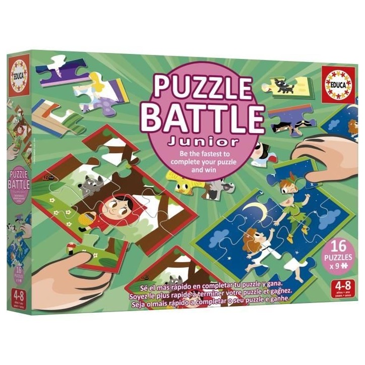 Puzzle - EDUCA - Battle Jr Contes - 16 puzzles Puzzle - EDUCA - Battle Jr Contes - 16 puzzles