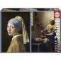 Puzzle - EDUCA - La Jeune Fille a la Perle + La Laitiere, Johannes Vermeer - 2x1000 pieces