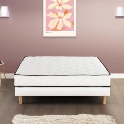 Ensemble matelas sommier 160 x 200 cm Hauteur 24 cm - ressorts ensach
