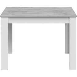 Table a manger - CLoe - Rectangulaire - Blanc Artik / Béton - 109 x 6