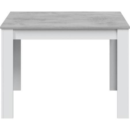 Table a manger - CLoe - Rectangulaire - Blanc Artik / Béton - 109 x 6