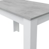 Table a manger - CLoe - Rectangulaire - Blanc Artik / Béton - 109 x 6