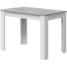 Table a manger - CLoe - Rectangulaire - Blanc Artik / Béton - 109 x 6