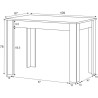 Table a manger - CLoe - Rectangulaire - Blanc Artik / Béton - 109 x 6
