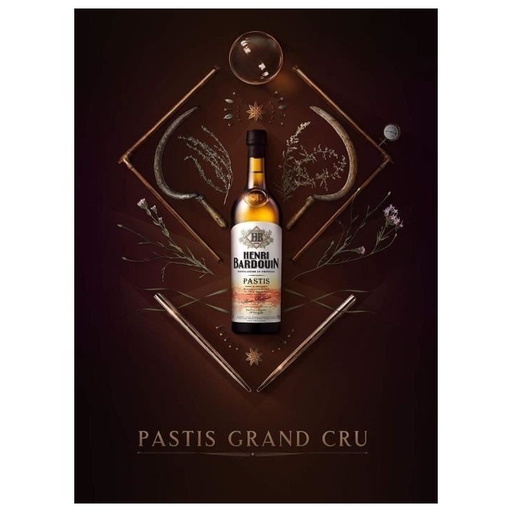 Pastis Henri Bardouin - Apéritif Anisé - France - 45%vol - 70cl sous étui