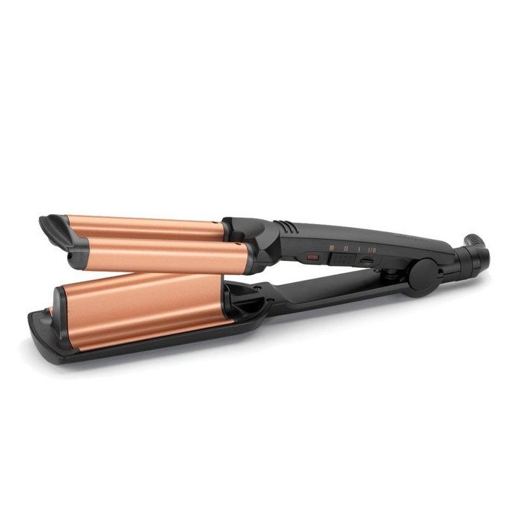 Lisseur - BaByliss - W2447E - Effet wavy, jusqu'a 200°C avec des plaques larges et ondulées en Tourmaline-céramique Lisseur - BaByliss - W2447E - Effet wavy, jusqu'a 200°C avec des plaques larges et ondulées en Tourmaline-céramique