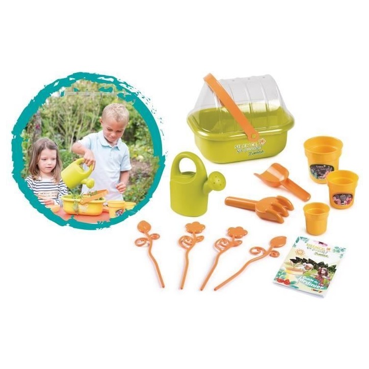 SMOBY - Silence ça Pousse Mini serre avec poignée + accessoires - Fabrication française SMOBY - Silence ça Pousse Mini serre avec poignée + accessoires - Fabrication française