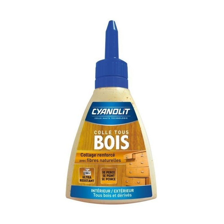 Colle bois - CYANOLIT - Bois et dérivés - 290 g - Haute résistance - Idéale pour bois et matériaux dérivés Colle bois - CYANOLIT - Bois et dérivés - 290 g - Haute résistance - Idéale pour bois et matériaux dérivés