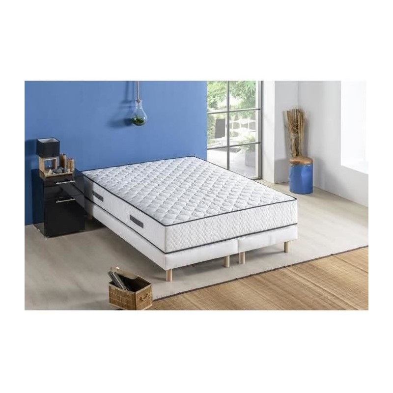Ensemble matelas sommier 180 x 200 cm Hauteur 24 cm - ressorts ensach