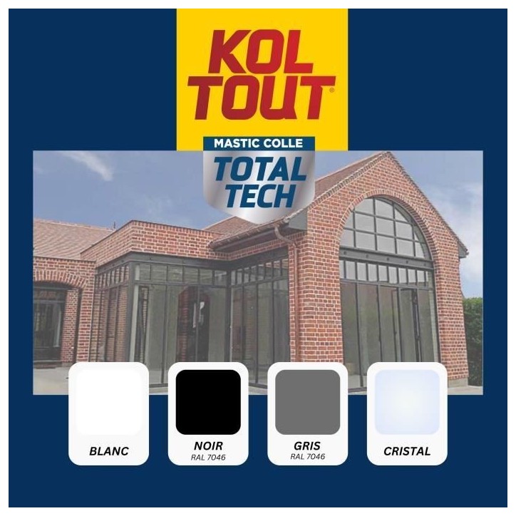 Colle de fixation et d'étanchéité - CYANOLIT - Total tech - Cristal - Cartouche 290 ml - Transparent - Multi-matériaux et fl Colle de fixation et d'étanchéité - CYANOLIT - Total tech - Cristal - Cartouche 290 ml - Transparent - Multi-matériaux et fl