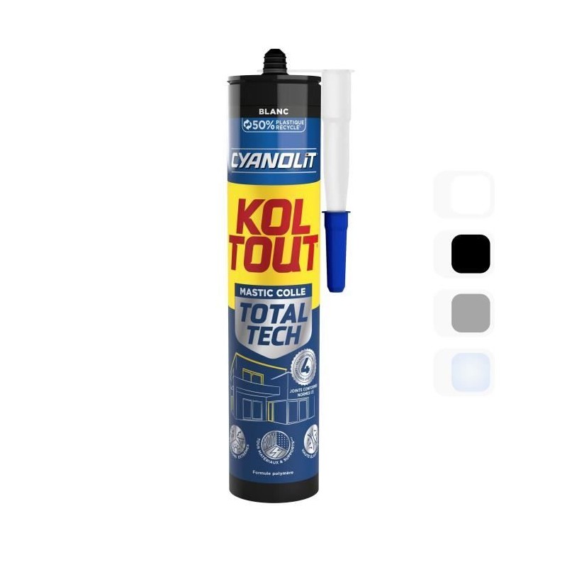Colle de fixation et d'étanchéité - CYANOLIT - Total tech - Blanc - Colle de fixation et d'étanchéité - CYANOLIT - Total tech - Blanc -